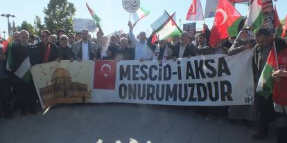 Sivas'ta Filistin için yürüdüler