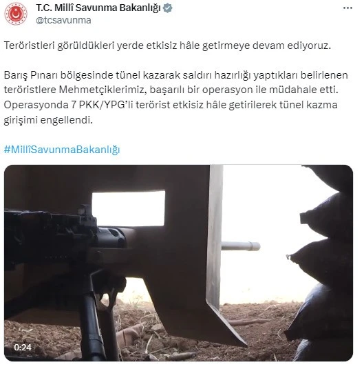 7 PKK'lı Terörist Etkisiz Hale Getirildi 