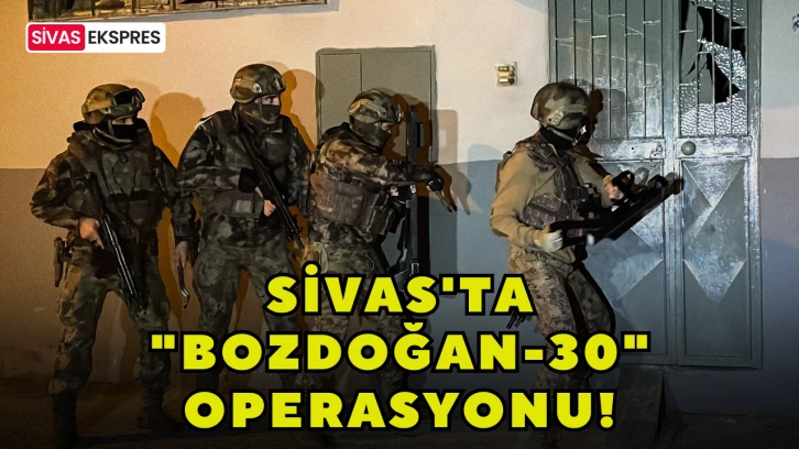Sivas'ta &quot;Bozdoğan-30&quot; Operasyonu!