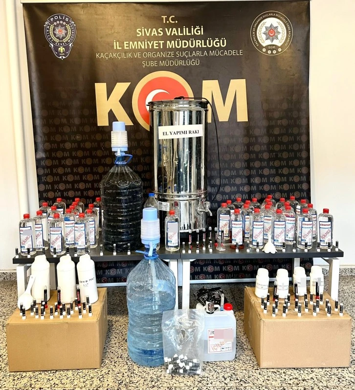 Sivas'ta Sahte Alkol Operasyonu