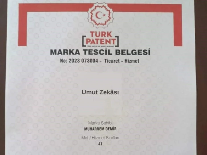 Umut Zeka Fikirleri Tescillendi