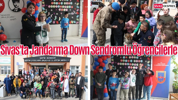 Sivas'ta Jandarma Down Sendromlu Öğrencilerle
