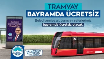 Bayramda Tramvay Ücretsiz