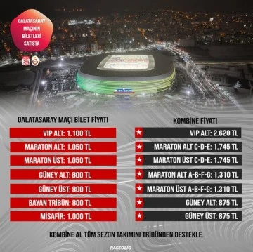 Galatasaray Maçının Biletleri Satışta
