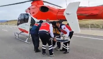 Sivas'ta Feci Kaza, Ambulans Helikopter Devrede