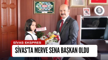 Sivas'ta Merve Sena Başkan Oldu