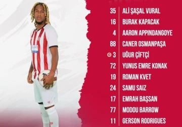 Sivasspor'un İlk 11'i Belli Oldu
